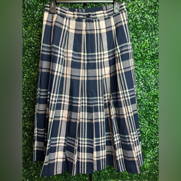 Vintage Pendleton Wool Plaid Skirt - Sz 10 - Picture 3 of 5
